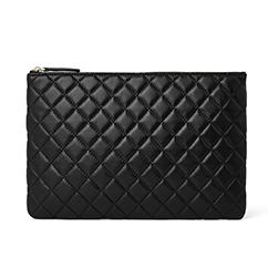  Large Leather Clutch Purse For Women Hand-Carry Quilted Lambskin Evening Bag
