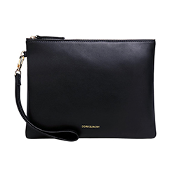Lambskin Leather Wristlet Clutch Purse For Women Large Soft Designer Wallet With Strap…